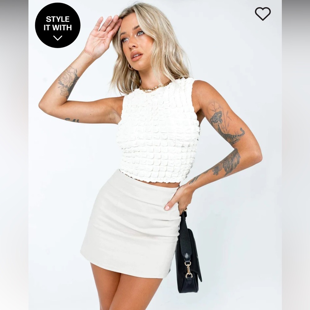 Princess Polly Kariss Mini Skirt Beige